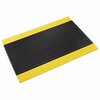 Crown Matting Technologies Tuff-Spun 3/8 Rib-Surface 4'x6' Black w/Yellow SE 3846YB
